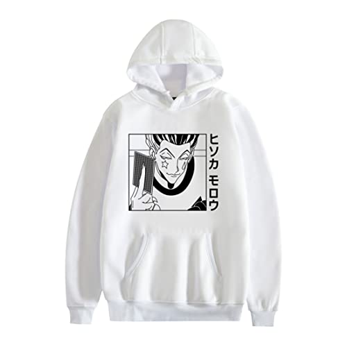 cshsb Hunter X Hunter Hoodie Damen Herren Killua Hisoka Baka Pullover Unisex Streifen Baseball Pulli Männer Anime 2D Druck Langarm Sweatshirt Kapuzenpullover Casual Shirt,A,4XL von cshsb