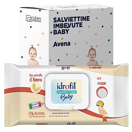 Cubex Professional Baby- und Kindertücher, feuchtigkeitsspendend und erfrischend mit Bienenneststoff, dermatologisch getestet, schonend und ideal für empfindliche Haut, 0% Alkohol (Hafer, 96) von cubex professional