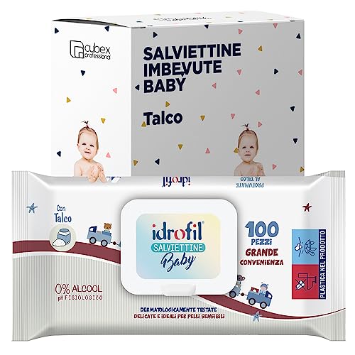 Cubex Professional Baby- und Kindertücher, feuchtigkeitsspendend und erfrischend mit Bienenneststoff, dermatologisch getestet, schonend und ideal für empfindliche Haut, 0% Alkohol (Talkum, 96) von cubex professional