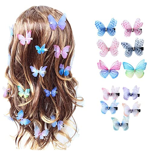 10 Stück Mini Haarklammern Brauthaar - Haarschmuck Blumen Röschen - Haarklammer Klein Damen für DIY Verschiedene Braut - Hochzeits - Haar - Accessoires von cuhair