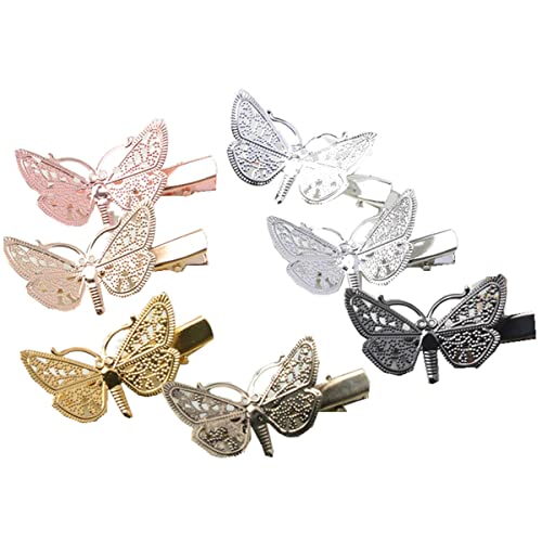 Verschiedene Vintage Haarklammern Haarnadel Schmetterling Metall Haarschmuck für Frauen Mädchen (4pcs) von cuhair