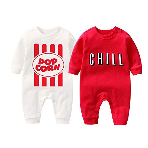 culbutomind Baby-Body, Yummz Tomatenketchup, Senf, Rot, Gelb, Zwillingsset, Jungen und Mädchen, Kleidung für Zwillinge, Baby-Outfits Gr. 6-9 Monate, Pop L von culbutomind