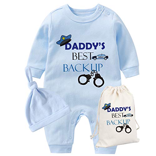 culbutomind Baby Zwillinge Body Junge Mädchen Strampler Daddys beste Verstärkung Baby Geschenke zur Geburt（blue father 3M） von culbutomind