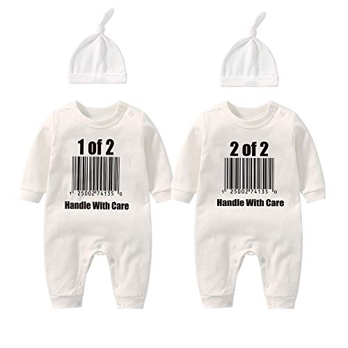 culbutomind Baby Zwillinge Strampler Body Junge Mädchen Baby Strampler Fun Baby Lustig Geschenke Geburt Babykleidung Set von culbutomind