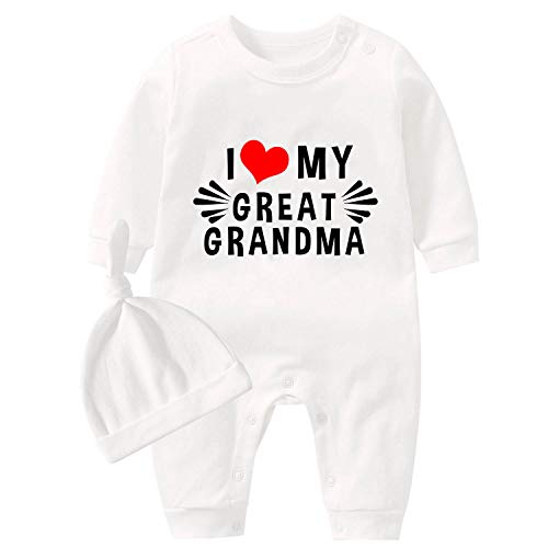 culbutomind Baby Zwillinge Strampler Body Junge Mädchen Ich liebe Meine Uroma Fun Baby Geschenke Geburt Lustig Babykleidung(Oma, 68) von culbutomind
