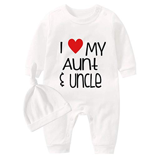 culbutomind Baby Zwillinge Strampler Body Junge Mädchen Ich liebte Meinen Onkel Und Meine Tante Fun Baby Geschenke Geburt Lustig Babykleidung(Tante und Onkel, 6-9 Monate) von culbutomind