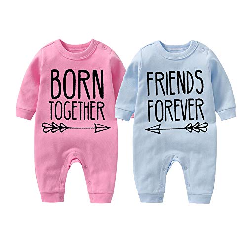 culbutomind Baby Zwillinge Strampler Beste Freunde Für Immer Fun Baby Geschenke Geburt Erstausstattung(PB 7-9 Months) von culbutomind