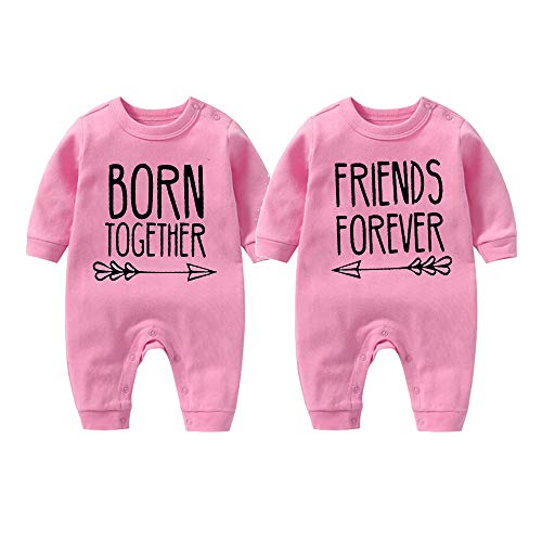 culbutomind Beste Freunde Für Immer Fun Baby-Strampler Baby Geschenke Geburt Erstausstattung(Pink 10-12 Months) von culbutomind