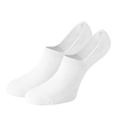 cup of sox Unsichtbare Sneaker Socken Damen mit Rutschfesten Silikonstreifen Invisible Kurze Füßlinge Herren Footies mit Silikonpad Anti Rutsch, 41-44, Weiß von cup of sox