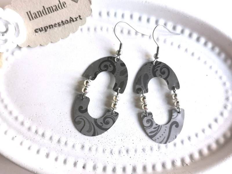 Edelstahl Bogen Ohrringe Aus Upcycling Element, Statement Recycling Nespresso Kaffeekapsel Schmuck Nachhaltig 322 Edelstahl Bogen Ohrringe Aus Upcycling Element, Statement Recycling Nespresso Kaffeekapsel Schmuck Nachhaltig 322 von cupnessoArt