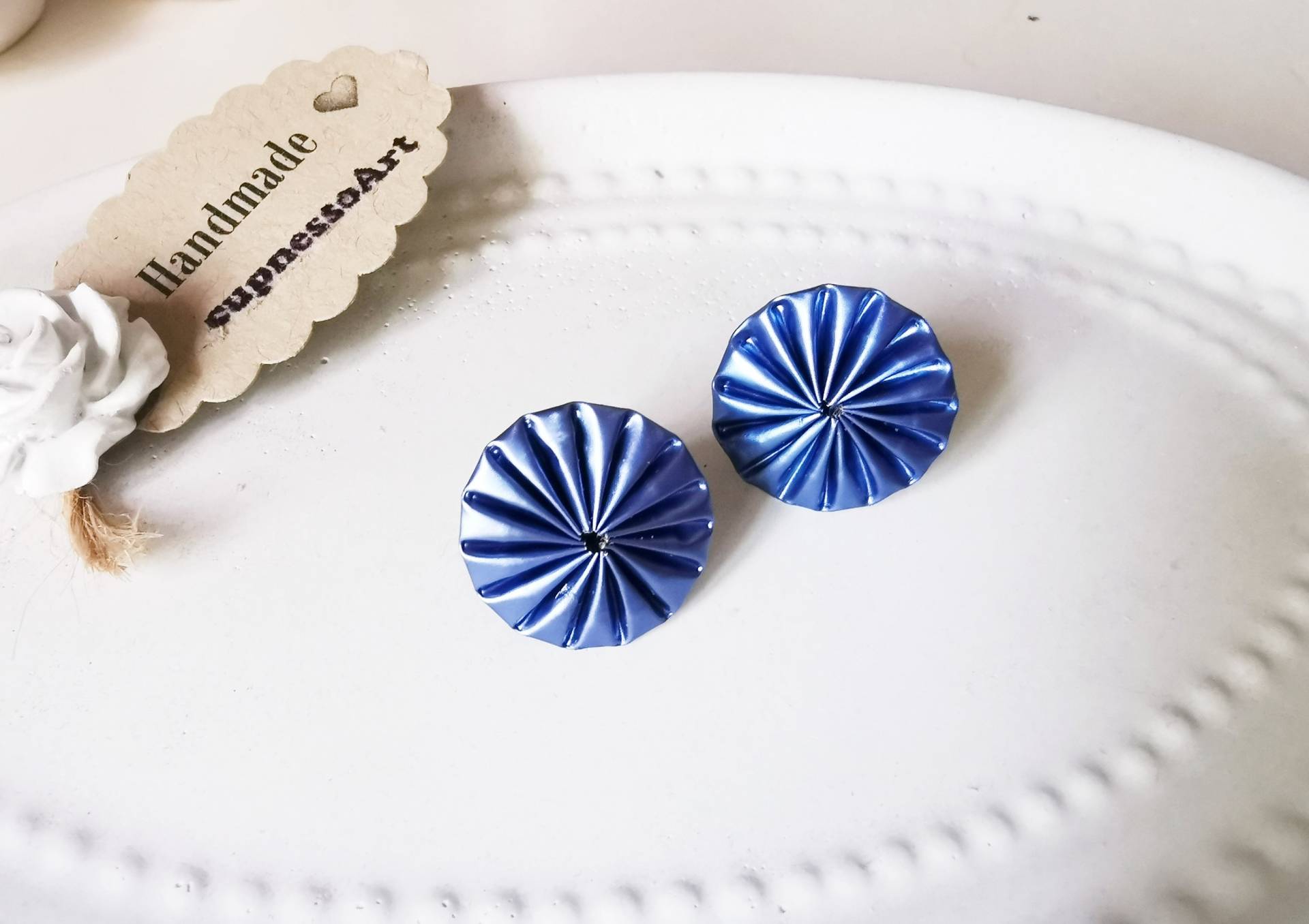 stern Ohrstecker Aus Kaffeekapsel Recycling, Upcycling Nespresso Kreis Schmuck Nachhaltig - Farbwahl, Messing 362 stern Ohrstecker Aus Kaffeekapsel Recycling, Upcycling Nespresso Kreis Schmuck Nachhaltig - Farbwahl, Messing 362 von cupnessoArt