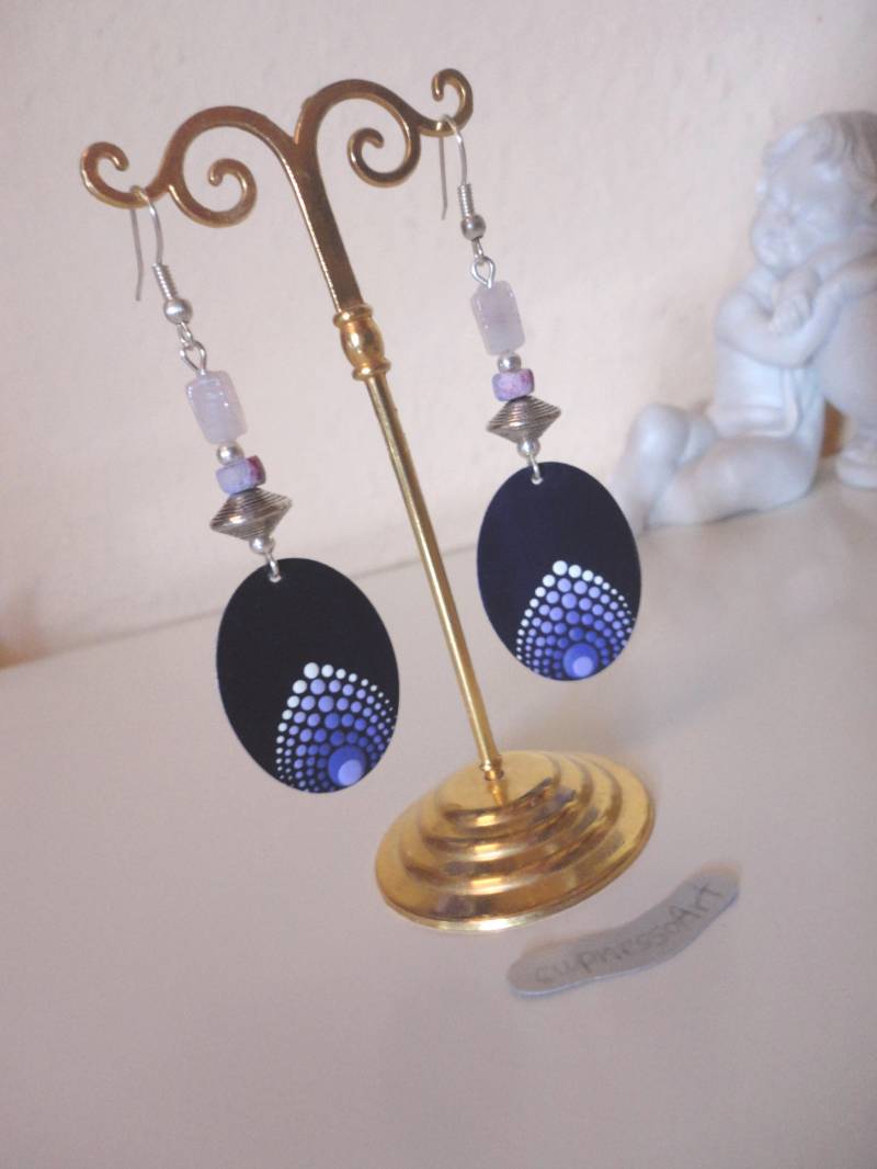 Mandala Ohrringe Punkte Handbemalt Dot Art Painting Boho Recycling Plättchen Kaffeekapsel Nespresso Schmuck 083 Mandala Ohrringe Punkte Handbemalt Dot Art Painting Boho Recycling Plättchen Kaffeekapsel Nespresso Schmuck 083 von cupnessoArt