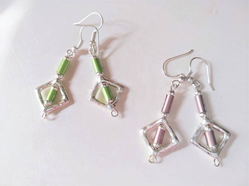 Quadrat Geo Ohrringe Aus Kaffeekapsel Handgefertigt Recycling Schmuck Nespresso Nachhaltig - Farbwahl 042 Quadrat Geo Ohrringe Aus Kaffeekapsel Handgefertigt Recycling Schmuck Nespresso Nachhaltig - Farbwahl 042 von cupnessoArt