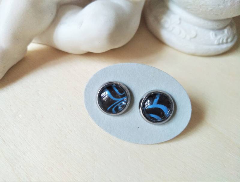 Recycling Cabochon Ohrstecker Edelstahl Aus Kaffeekapseln Braun Türkis Nespresso Upcycling Ohrringe 063 Recycling Cabochon Ohrstecker Edelstahl Aus Kaffeekapseln Braun Türkis Nespresso Upcycling Ohrringe 063 von cupnessoArt