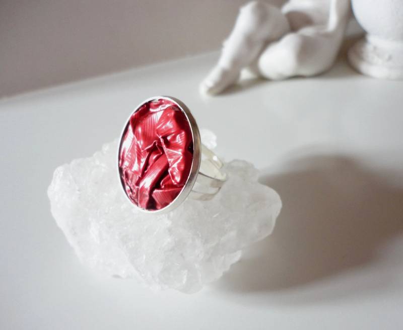 Recycling Cabochon Ring Mit Kaffeekapsel Inlay, Universalgrösse Offener Upcycling Aus Nespresso Schmuck 330 Recycling Cabochon Ring Mit Kaffeekapsel Inlay, Universalgrösse Offener Upcycling Aus Nespresso Schmuck 330 von cupnessoArt