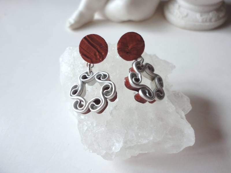 Upcycling Spiral Edelstahl Ohrstecker Kreis Handgefertigt, Ornament Nespresso Kaffeekapsel Recycling Schmuck Umweltfreundlich 027 Upcycling Spiral Edelstahl Ohrstecker Kreis Handgefertigt, Ornament Nespresso Kaffeekapsel Recycling Schmuck Umweltfreundlich 027 von cupnessoArt