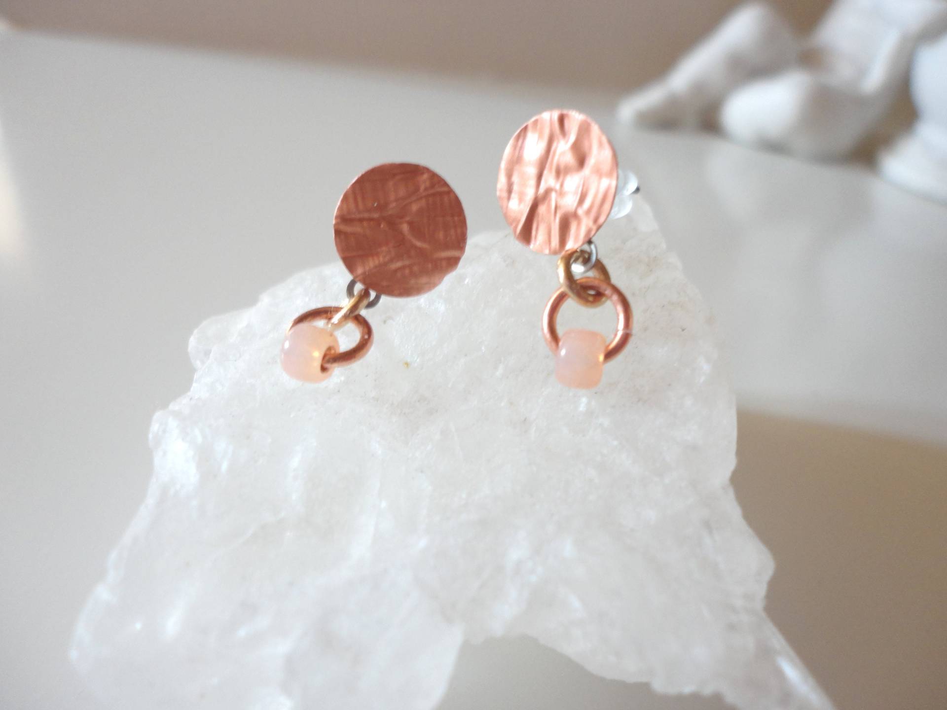 Rosegold Edelstahl Ohrstecker Mit Recycling Plättchen Rund, Nespresso Ohrringe Upcycling Kaffeekapsel Schmuck 461 Rosegold Edelstahl Ohrstecker Mit Recycling Plättchen Rund, Nespresso Ohrringe Upcycling Kaffeekapsel Schmuck 461 von cupnessoArt