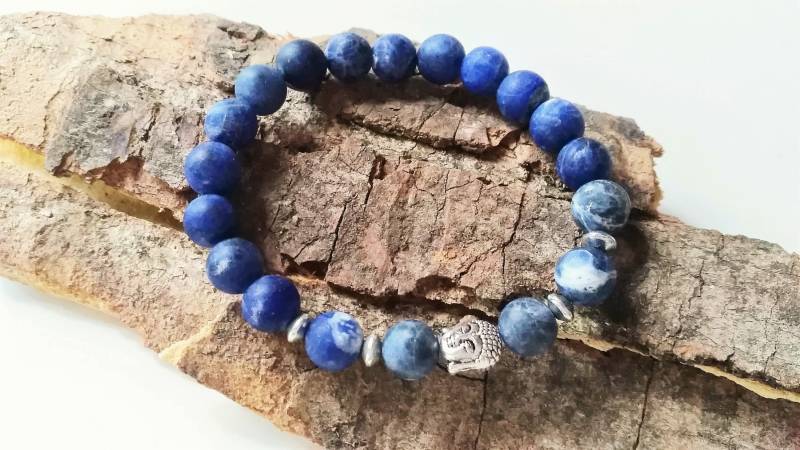 Sodalith Armband Buddha Yoga Dunkelblau Edelstein Esoterik Spirituelles Geschenk Unisex 138 Sodalith Armband Buddha Yoga Dunkelblau Edelstein Esoterik Spirituelles Geschenk Unisex 138 von cupnessoArt