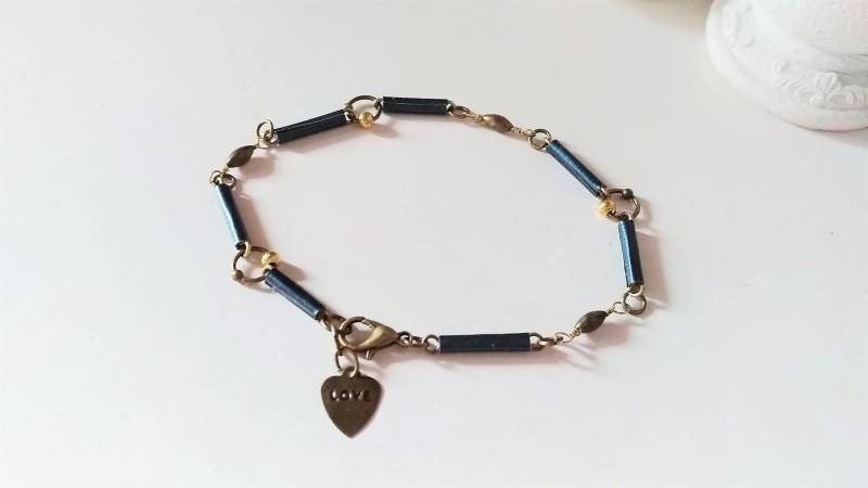 Zartes Bronze Armband Armkettchen Petrol Gold Freundschaftsarmband, Nespresso Recycling Aus Kaffeekapseln Nachhaltig 272 Zartes Bronze Armband Armkettchen Petrol Gold Freundschaftsarmband, Nespresso Recycling Aus Kaffeekapseln Nachhaltig 272 von cupnessoArt