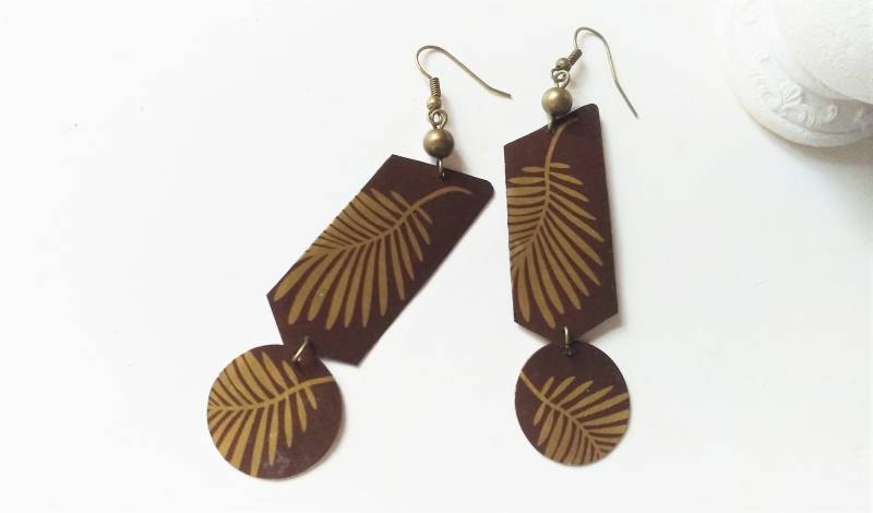 statement Feder Ohrringe Fächer, Geo Rechteck Aus Recycling Kaffeekapsel Nespresso Schmuck Nachhaltig 206 statement Feder Ohrringe Fächer, Geo Rechteck Aus Recycling Kaffeekapsel Nespresso Schmuck Nachhaltig 206 von cupnessoArt