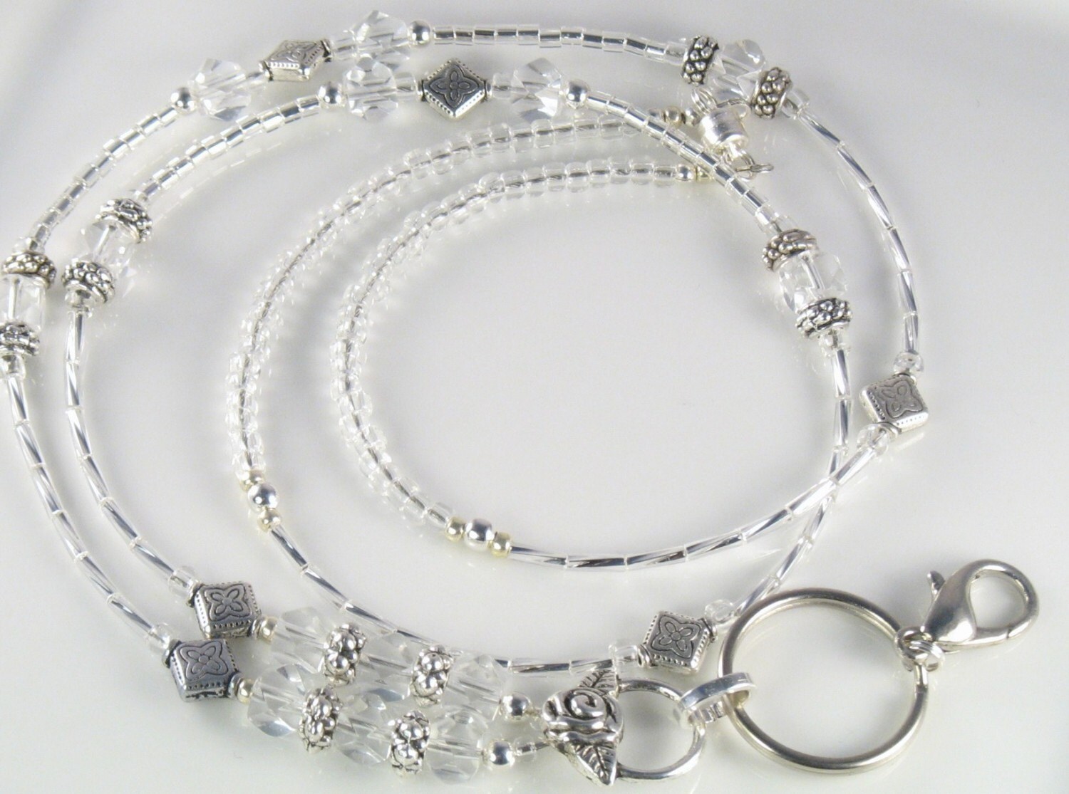 Kokosnuss Smoothie Glas Perlen Lanyard Id Badge Halter Breakaway Magnetverschluss von curlynetto