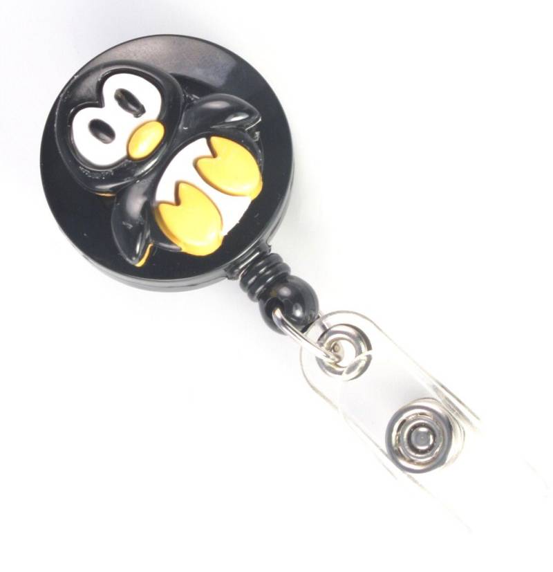 Niedliche Pinguin Id Abzeichen Reel Peppy Pinguin Perlen Lanyard Ausziehbar von curlynetto