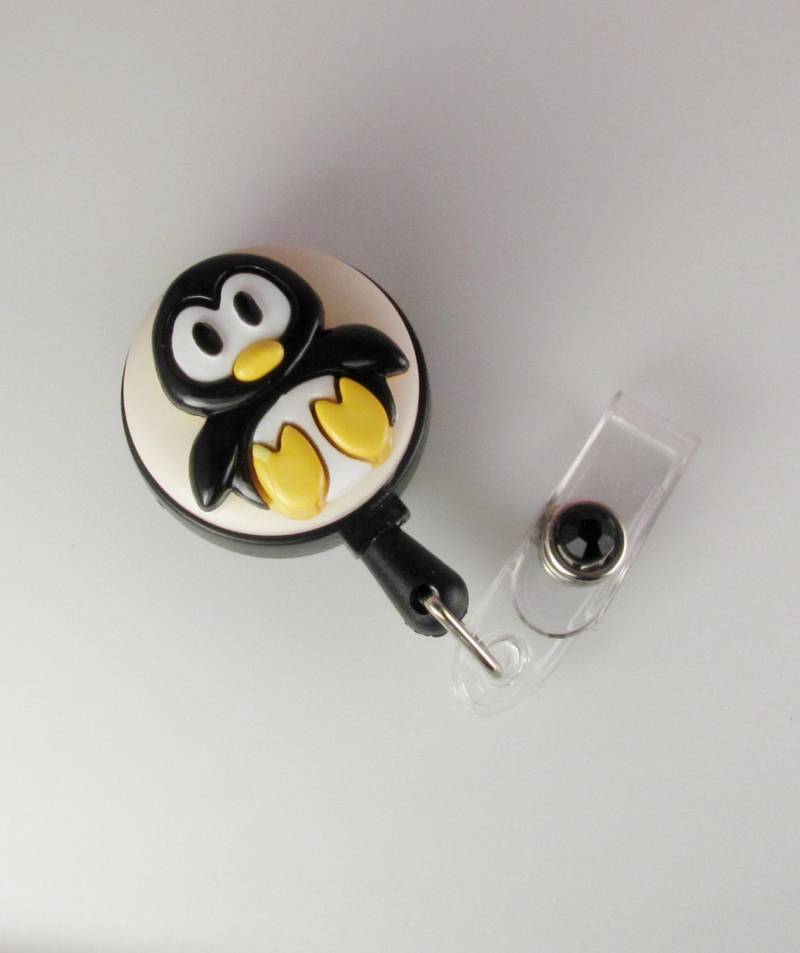 Niedlichen Pinguin Abzeichen Reel Peppy Id-Perlen Schlüsselband von curlynetto