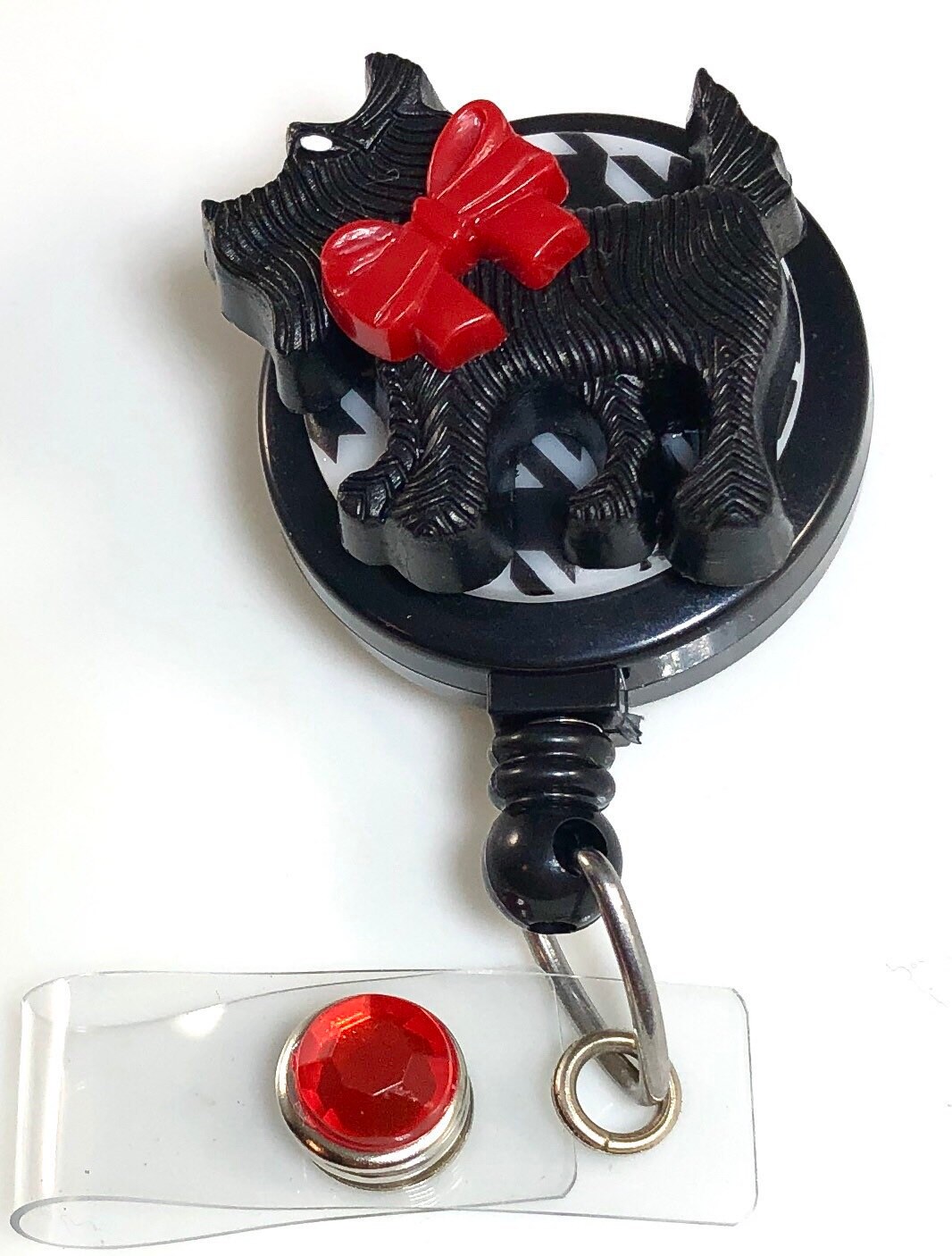 Scottie Hunde Id Anstecker Reel Scottich Terrier Id Badge Halter Ausziehbarem Lanyard von curlynetto