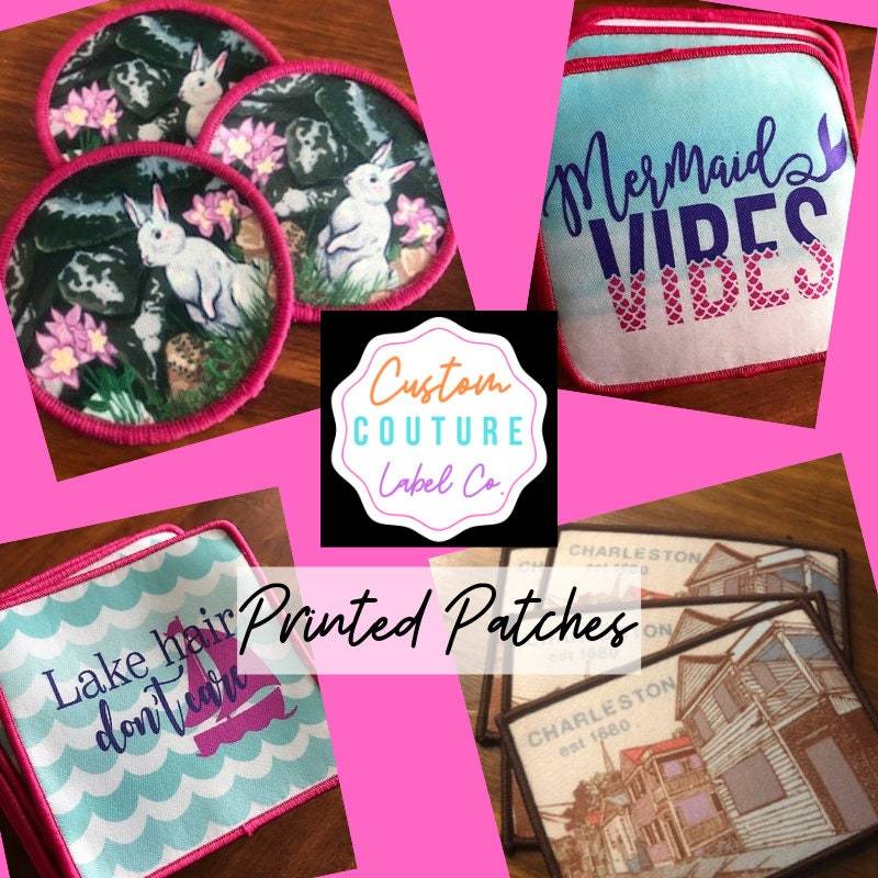 Benutzerdefinierte Patches - Gedruckte Aufnäher Dye Sub Zum Aufnähen Aufbügeln Klett von customcouturelabelco