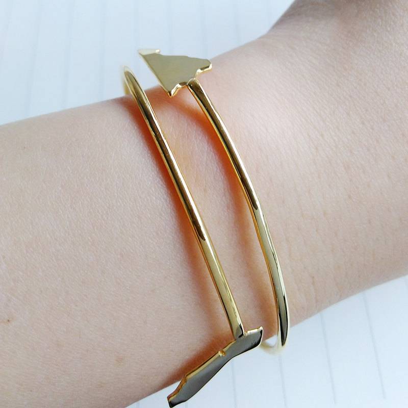 Personalisierte Zustand Bettelarmband, Zwei Staaten Armreif, Armband, Gold Weihnachtsgeschenk von customforu