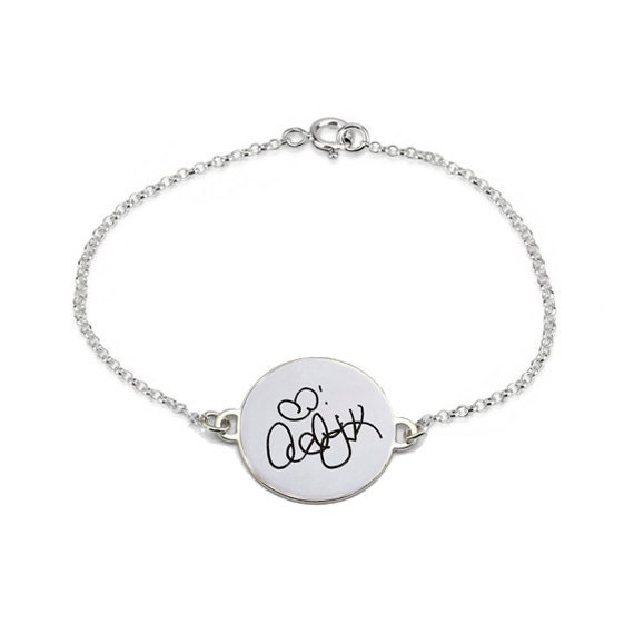 Silber Signature Armband, 3 Initial Monogramm Script Monogram Kettenarmband, Personalisiertes Buchstaben Armband Geschenk von customforu