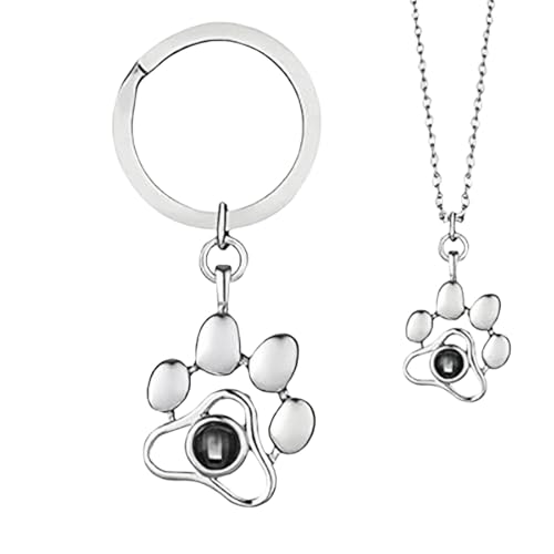 Personalisierte Foto-Projektions-Schlüsselanhänger, Projektions-Halskette mit personalisiertem Foto, Hundepfoten-Halskette mit 3 verschiedenen Materialien, Gedenkgeschenk für Haustierliebhaber Personalisierte Foto-Projektions-Schlüsselanhänger, Projektions-Halskette mit personalisiertem Foto, Hundepfoten-Halskette mit 3 verschiedenen Materialien, Gedenkgeschenk für Haustierliebhaber von customty