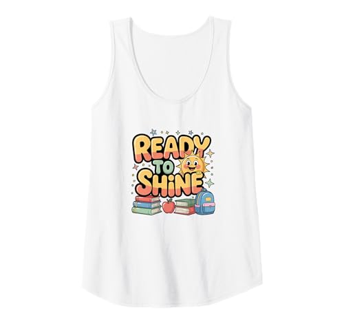 Damen Lustiges Schul-T-Shirt für Schüler oder Vorschüler Tank Top von cute back to school shirt for students or teachers