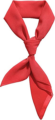 cuteDIY Halstuch Kostüm Damen Rot Rotes Halstücher Nickitücher Nickituch Einfarbig Seide von cuteDIY