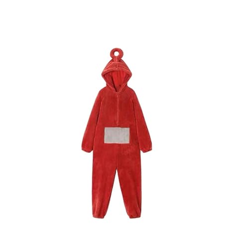 cutecool Pyjama Damen Warm Teletubbies Erwachsene Onesie Pyjamas Unisex Tier One-Piece Kostüm Cosplay Homewear Nachtwäsche Party-Rot-S… von cutecool