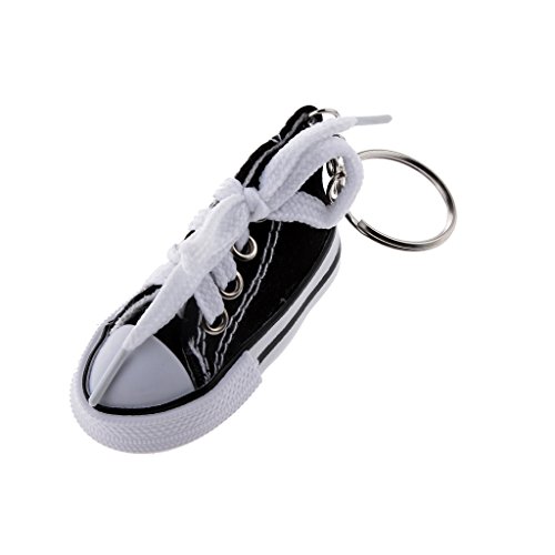 Cutefly Art Und Weise Segeltuchschuh Anhänger Schlüsselring Schlüsselanhänger Geschenk - Schwarz von cutefly