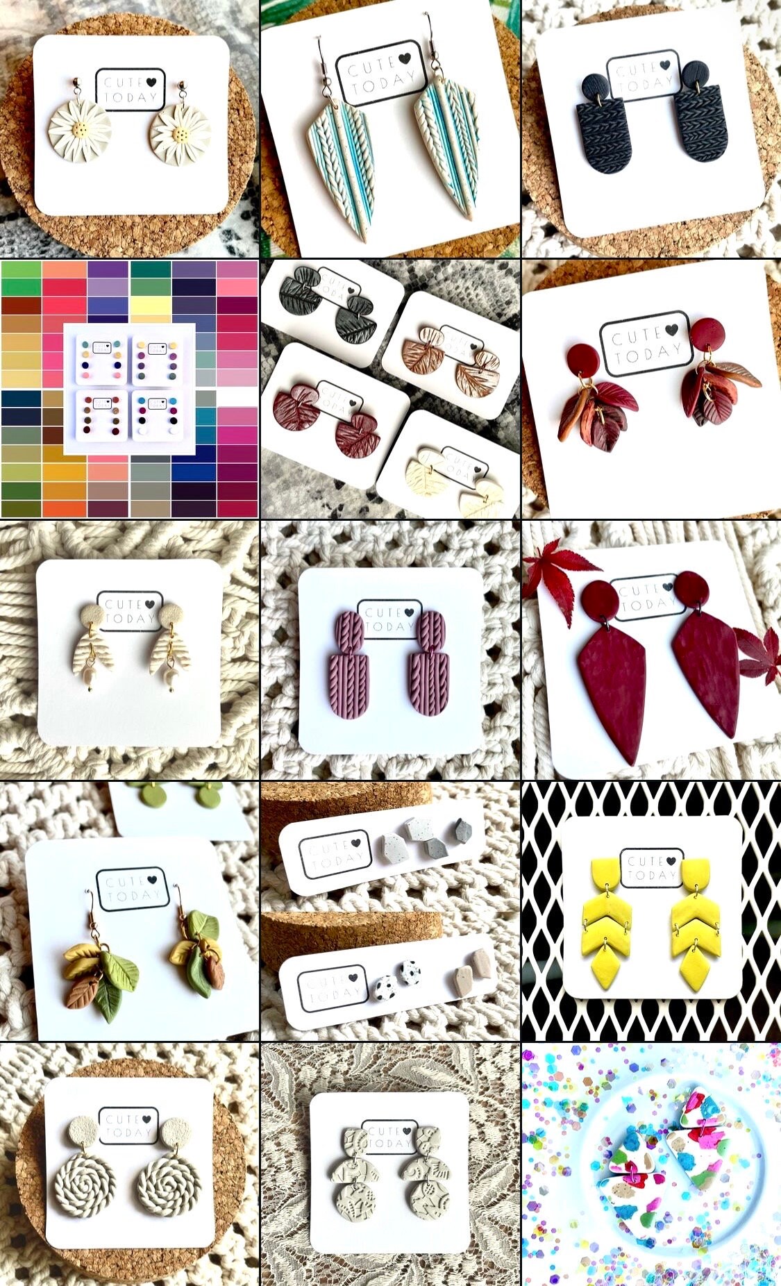 Custom Earrings Ohrringe Polymer Clay Custom Earrings Ohrringe Polymer Clay von cutetoday