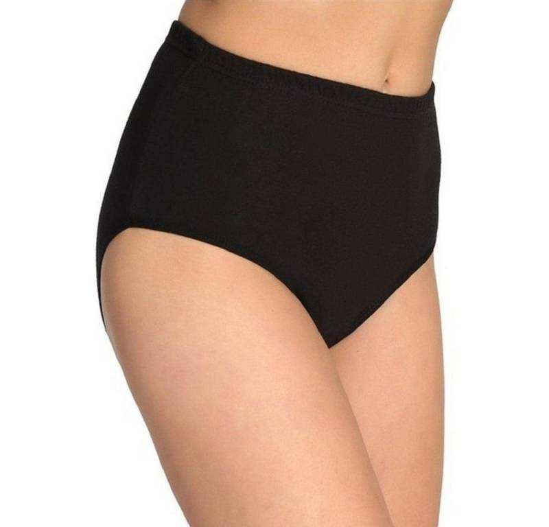 cwonlineshop Taillenslip 3er Sparset Taillenslips Damen in klassischen Uni-Farben Schwarz-A2090 von cwonlineshop
