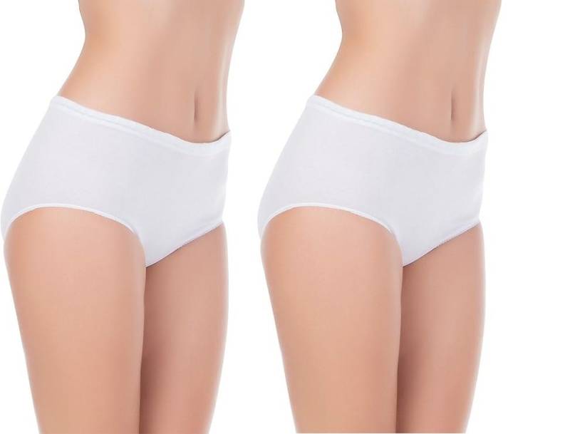 cwonlineshop Taillenslip 3er Sparset Taillenslips Damen in klassischen Uni-Farben weiß (A2091) von cwonlineshop