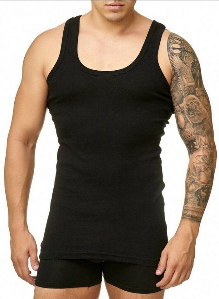 cwonlineshop Unterhemd Tank Top Achselshirt für Herren (Spar-Set, 4-St., 4 Stück) Feinripp aus 100% Baumwolle von cwonlineshop