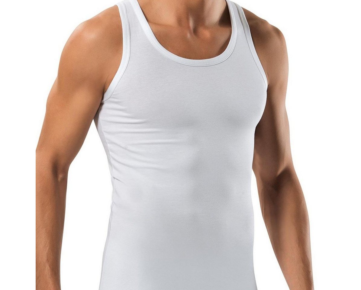 cwonlineshop Unterhemd Tank Top Achselshirt für Herren Weiß (Set, 4-St) Feinripp aus 100% Baumwolle von cwonlineshop