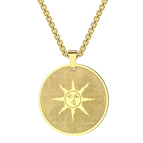 cxwind Krieger des Sonnenlichts Halskette Frauen Männer, Dark Souls Anhänger Kette, Solaire von Astora Sun Charm Amulett Talisman Schmuck Geschenk von cxwind