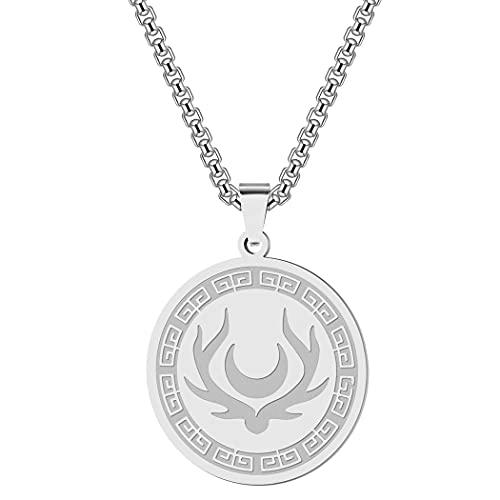 cxwind Symbol der Artemis Amulett Halskette, Artemis Amulett Schmuck, Mond Symbol Mythos Göttin der Jagd Anhänger, griechische Mythologie Game of Thrones Charm Schmuck von cxwind