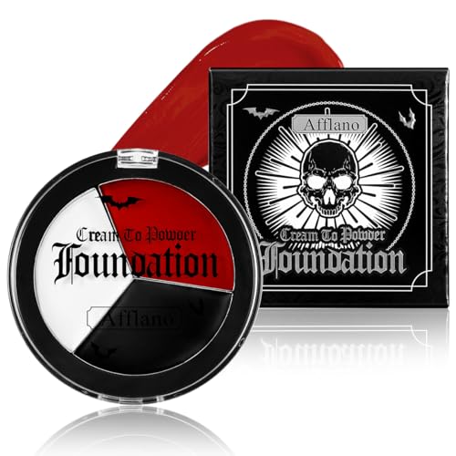3-in-1 Gesichtsfarbe schwarz weiß rot Gesicht Professional Face Body Paint- ölbasiere Kinder Gesichtsfarbe Black Red White Foundation für Joker Clown Gothic Vampire Halloween Kostüm Zombie Sfx Makeup von cypedo