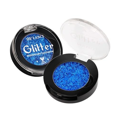 Blaue Lidschatten-Palette Glitzer Lidschatten-Make-up, schimmernder marineblauer Lidschatten, glitzernde blaue Lidschattenpalette, königlicher blauer Glitzer-Lidschatten-Make-up von cypedo