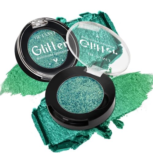 Glitter Multichrome Chamäleon Grün Lidschatten Make-up Palette,Schimmer Metallic Holographic Helle Augen Make-up für Frauen/Mädchen,Hochpigmentiertes langanhaltendes Pulver,Bühne/Party Make-up von cypedo