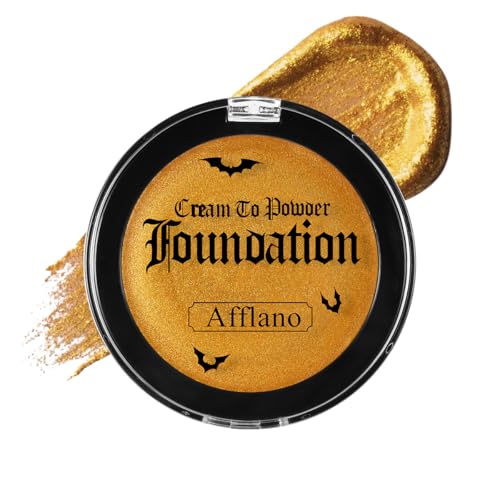 Gold Face Body Paint Creme Metallic Eye Black Full Coverage Foundation Bodypaint Make-up für Erwachsene Kinder Mischbar Wasserdicht Gold Facepainting für Halloween Special SFX Cosplay Bühne Makeup von cypedo