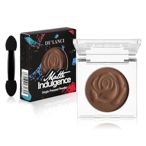 Matter Brauner Lidschatten mit Applikator – Einzeln in Dunklem, Warmem Taupe- und Karamellbraun für Glamouröses Make-up, Dezente Augen-Looks und Neutrales Smokey Eye von cypedo