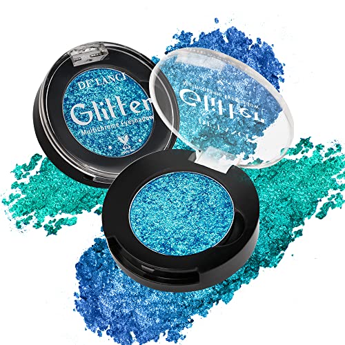 Metallic Duo-Chrom Lidschatten Make-up, High Pigment Blau Purpul Grün Multichrome Lidschatten Schimmern, LongWear Herrliche Farbe, Helle und lebendige Glitter Lidschatten, Keine Falten, Talk frei von cypedo