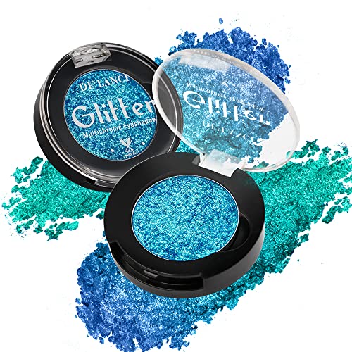 Metallic Duo-Chrom Lidschatten Make-up, High Pigment Blau Purpul Grün Multichrome Schimmern, LongWear Herrliche Farbe, Helle und lebendige Glitter Lidschatten, Keine Falten, Talk frei von cypedo